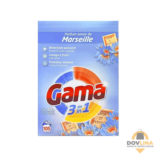 Gama Marseille  3in1 skalbimo milteliai (5,775kg)