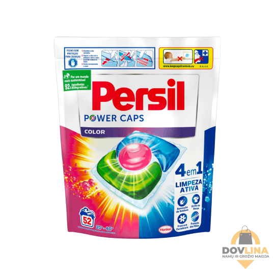 Persil Power Caps Color skalbimo kapsulės spalvotiems audiniams (52vnt)
