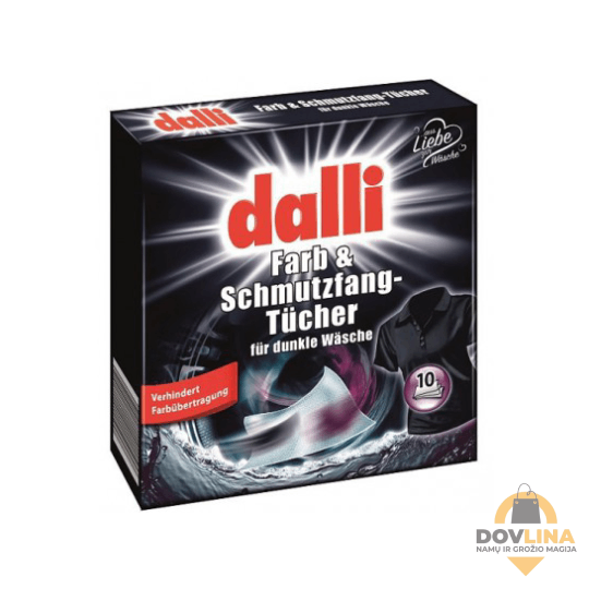 Dalli Farb Schmutzfang-Tucher spalvos ir nešvarumų sugėrimo servetėlės tamsiems audiniams (10vnt)